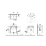 Mobile bagno base lavabo sospesa 2 cassetti Integra Round 60 cm matt white_2