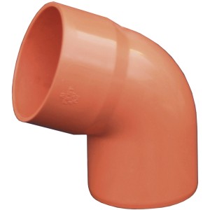 Curva per tubo di scarico arancione per tubi di scarico.