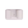 Ganci adesivi t.b.t., supporto bianco per due oggetti da montare a parete.