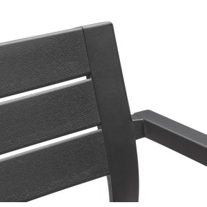 Sedia da giardino senza cuscino con braccioli Julie grafite