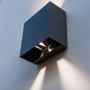 Moderna lampada da parete per esterni a LED Lutec Gemini antracite. Fascio di luce regolabile individualmente.