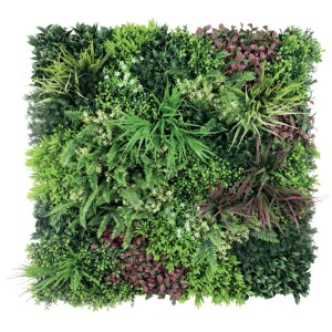 Siepe artificiale Nicaragua verticale in polietilene 1x1 m verde