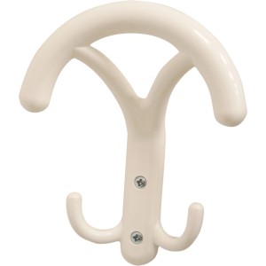 Appendino color crema t.b.t. per organizer armadio con tre ganci.