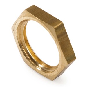 Dado di raccordo in ottone per raccordi per tubi.