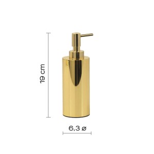 Dosasapone bagno Elettra in acciaio 200 ml inox oro