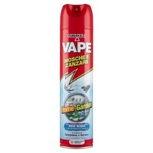 Spray rosso antizanzare e mosche per casa e giardino.