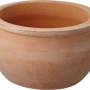 Vaso rotondo in terracotta, 50x50x29,5 cm, per giardino e uso esterno protetto dal gelo.