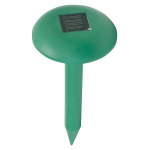 Dissuasore per talpe t.b.t. verde con pannello solare per il controllo delle talpe.