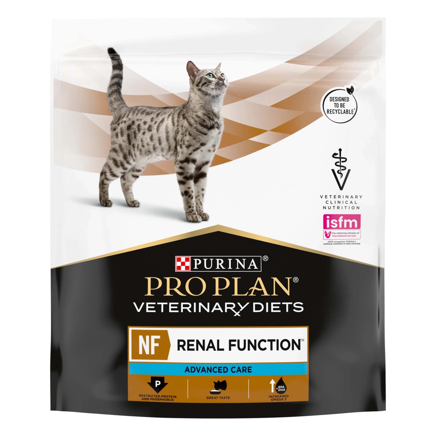 Confezione di cibo umido per gatti Purina Pro Plan Veterinary Diets NF Renal Function.