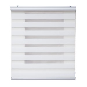 t.b.t. tenda a rullo, pannelli in tessuto bianco con strisce trasparenti