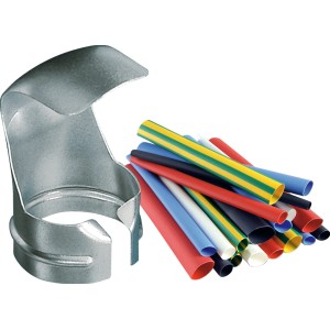 Steinel set tubi termoretraibili, 3 pezzi, con ugello riflettore e tubi termoretraibili colorati.