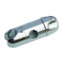 Supporto doccia regolabile cromato per accessori doccia.