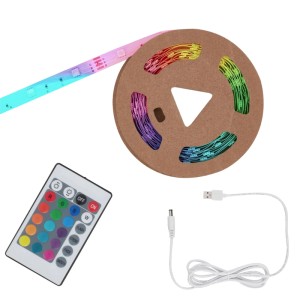Brilo Striscia LED RGB 4m con telecomando, USB, cambio colore.