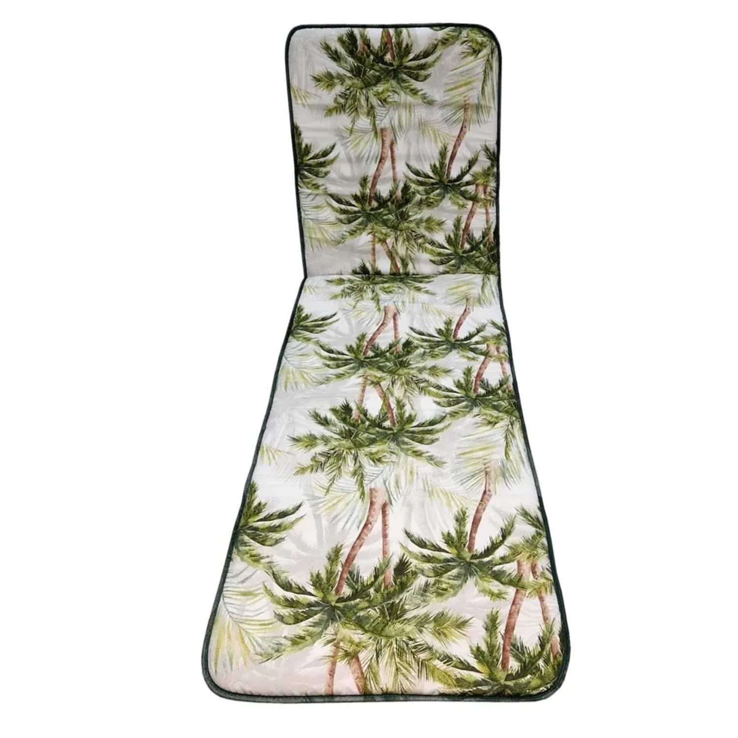 Cuscino per lettino da giardino con motivo a palme, cuscino da esterno per prendere il sole in relax.