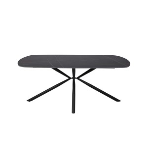 Tavolo da pranzo fisso Style nero 180x90x76 cm