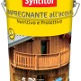 Impregnante per legno Syntilor in secchio di metallo giallo. Nutre e protegge.