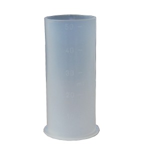 Misurino per accessori motoseghe, trasparente, con scala ml.