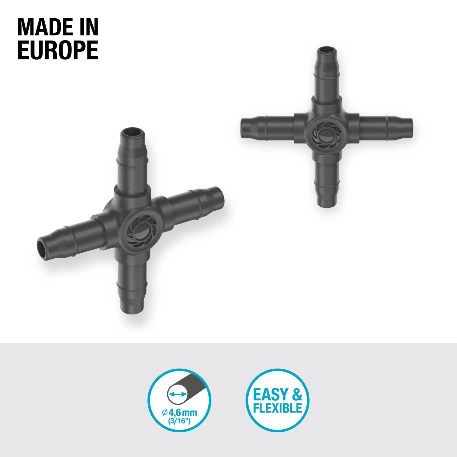 Raccordo A Croce &ndash; Blocco Di Distribuzione A 4 Vie In Alluminio Fino A