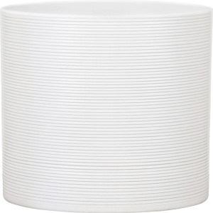 Scheurich portavaso 828, Ø 19 cm, Panna, in ceramica con scanalature sottili, per interni.