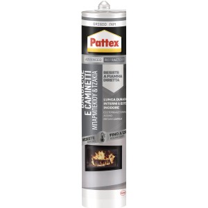 Sigillante per camini Pattex, resistente al calore fino a 120°C, cartuccia grigia.