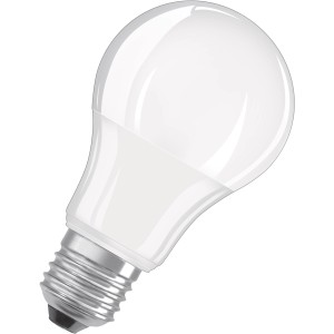 Lampadina LED Bellalux E27, forma classica, 4.9W, 470lm, 9.5x5.5cm. Luce bianca calda per interni.