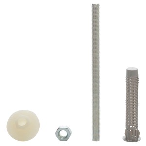 Fischer Fissaggio per lavabo a iniezione FIS W M10 K (2 pz.) con barra filettata, tassello, dado e rondella.