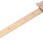 Cerniera a T pesante zincata gialla 500 mm x 37 mm per fissaggi di porte e cancelli.