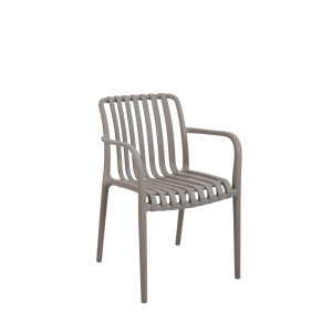 Sedia da giardino senza cuscino Merrydale in plastica tortora