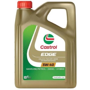 Olio motore Castrol Edge 5W-40, tanica da 4 litri per motori benzina, diesel e ibridi.