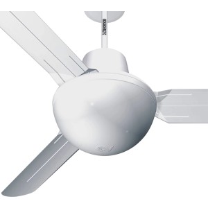 Ventilatore da soffitto bianco di t.b.t. per un piacevole raffrescamento dell'ambiente.