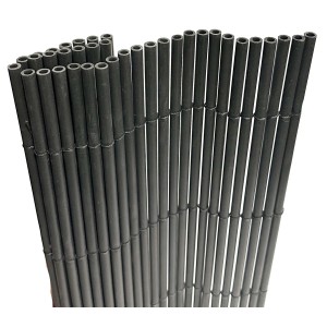 Frangivista t.b.t. grigio scuro in tubi di bambù per giardino e balcone.