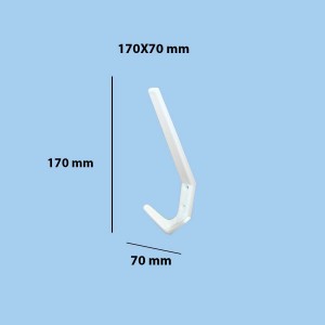 Appendino bianco t.b.t. per Organizer armadio, dimensioni 170x70 mm.