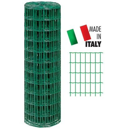 Rete elettrosaldata zincata plastificata 10x2 m verde