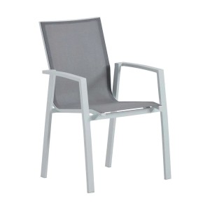 Sedia da giardino impilabile Dover in alluminio bianco 61x57x89 cm