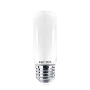 Lampadina LED E27 bianca Century, forma tubolare.