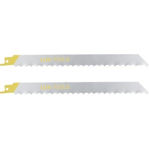Due lame per seghetto alternativo LUX (228 mm) per tagli grossolani nel legno.