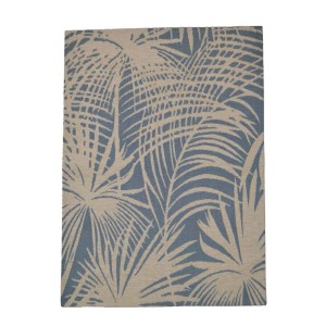 t.b.t. Stuoie con motivo a foglie di palma in beige e blu.