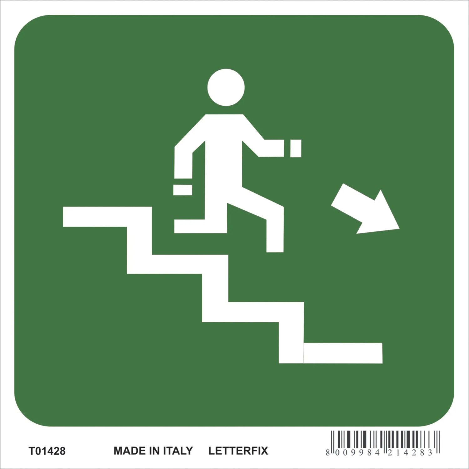 15108X | Segnale di sicurezza antincendio Cartelli Segnalatori Freccia Direzionale, 250 mm x
