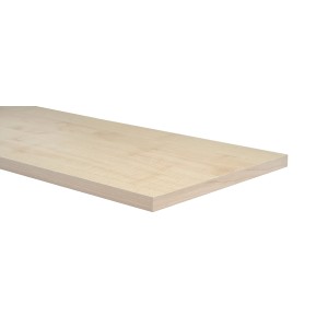 Ripiano in legno chiaro per scaffali o costruzione di mobili.