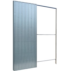 Ferramenta per porta scorrevole in metallo per accessori per porte, vista dettagliata.