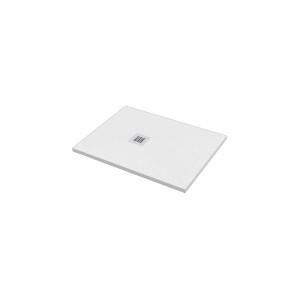 Piatto doccia rettangolare bianco t.b.t. con scarico quadrato.