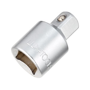 Riduttore LUX da 12,5 mm a 10 mm in acciaio al cromo-vanadio per cricchetti.