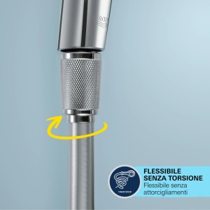 Tubo doccia Grohe flessibile antipiega 150 cm cromo