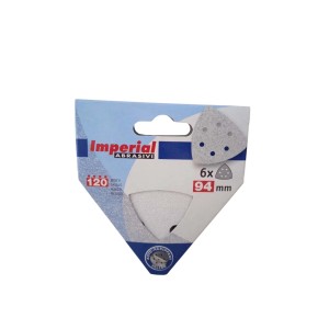 Carta vetrata Imperial Abrasivi, grana 120, 6 pezzi, per levigatura.