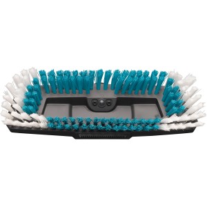 Gardena Cleansystem Spazzola Hard, antracite, con setole dure bianche e turchesi per superfici resistenti.