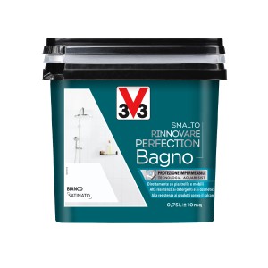 Barattolo di smalto per bagni t.b.t. bianco, ideale per piastrelle e mobili. Impermeabile e resistente ai detergenti.