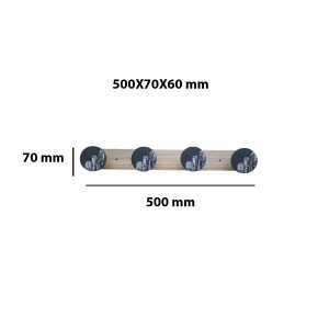 t.b.t. appendiabiti con 4 ganci e motivo skyline.