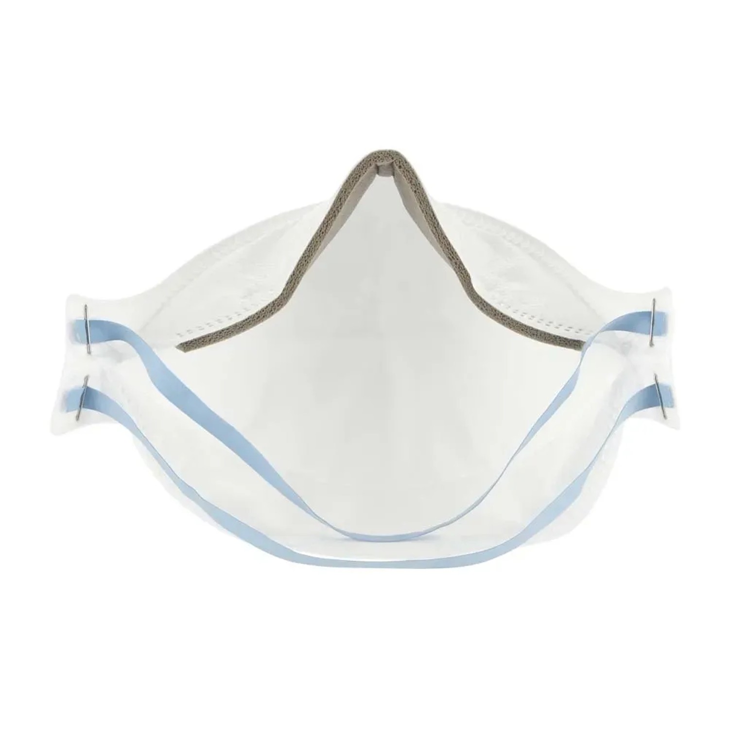 Mascherina antipolvere 3M Aura FFP2 9320+ (confezione da 3) con nasello e fasce blu.