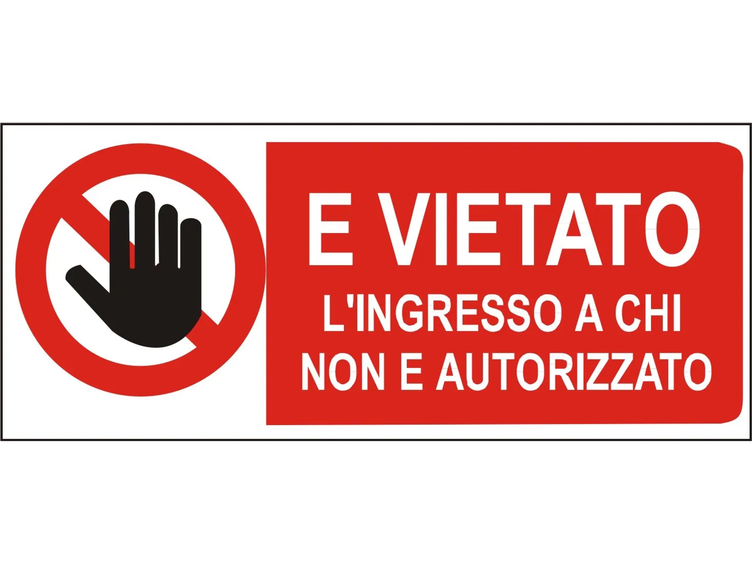 1809K | Cartelli Segnalatori Segnale di divieto Vietato L'Ingresso A Tutte Le Persone Non Autorizzate, in Alluminio, 125 mm, | RS
