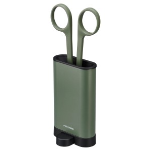 Cesoie per piante Fiskars con supporto, manici lunghi verdi. Ideale per tagli precisi.